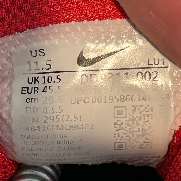 Nike Fly By Mid 3 Black Siren Red Pink Bright Basketball DD9311-002 Mens Sz 11.5 - Picture 7 of 9